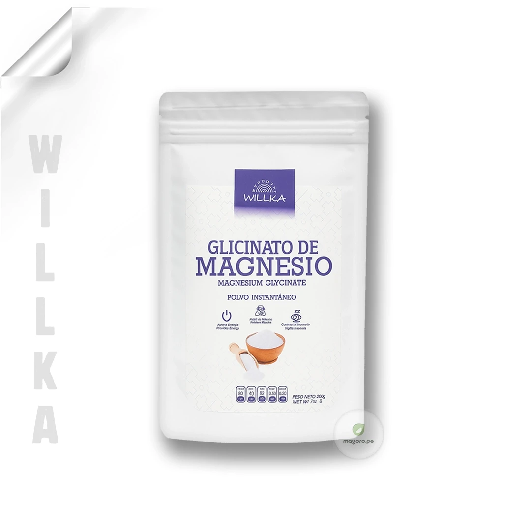 Glicinato de Magnesio | 200 gr | Willka Foods