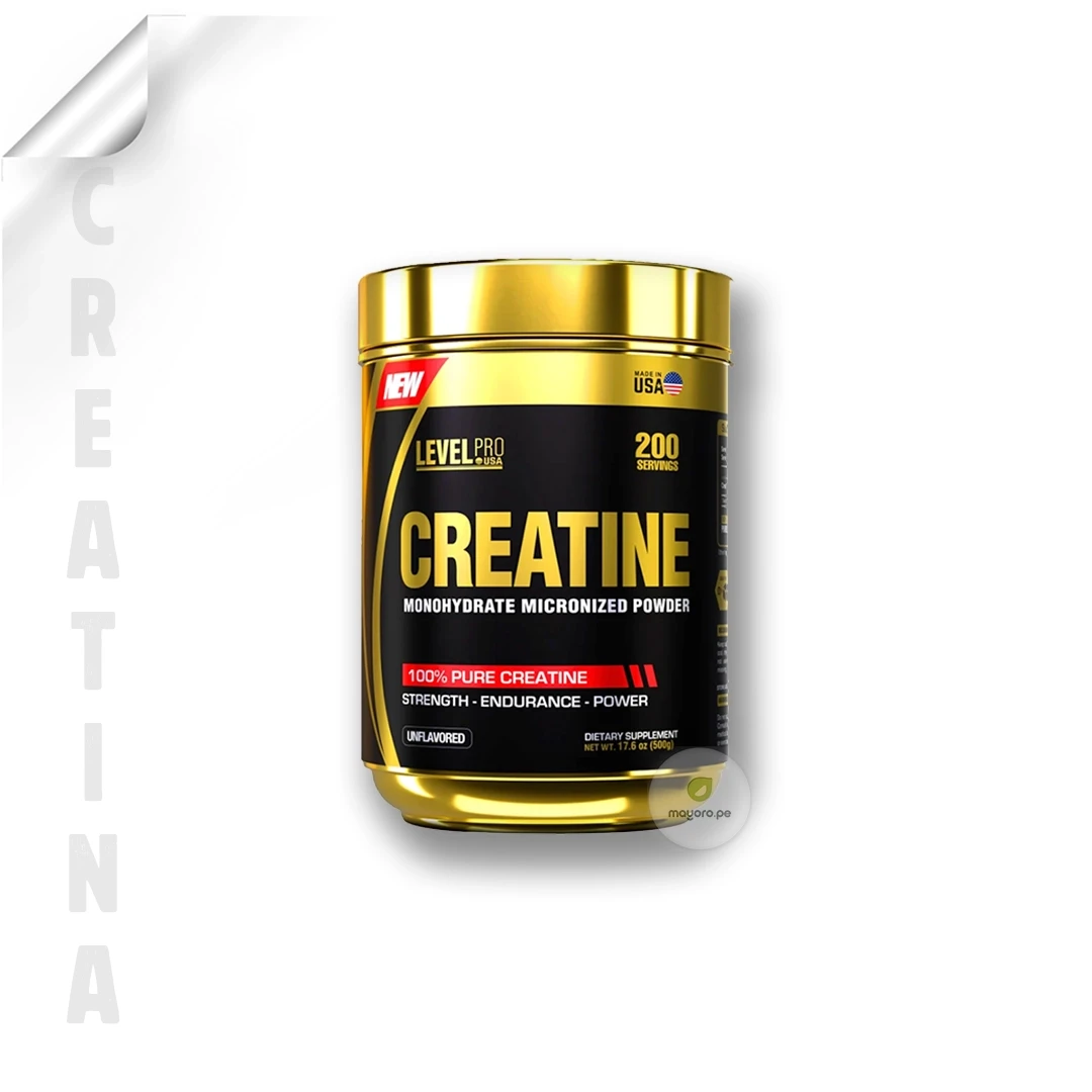 Creatina Micronizada Monohidratada | 500 gr – 200 servicios | LEVEL PRO