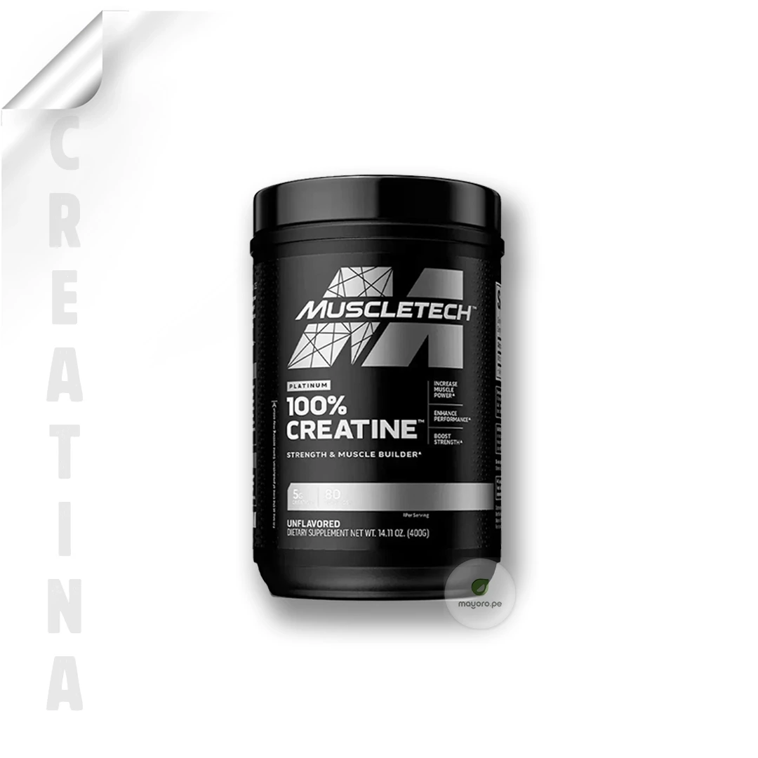100 % Creatine Platinium | 400 gr -  80 servicios  | MUSCLETECH