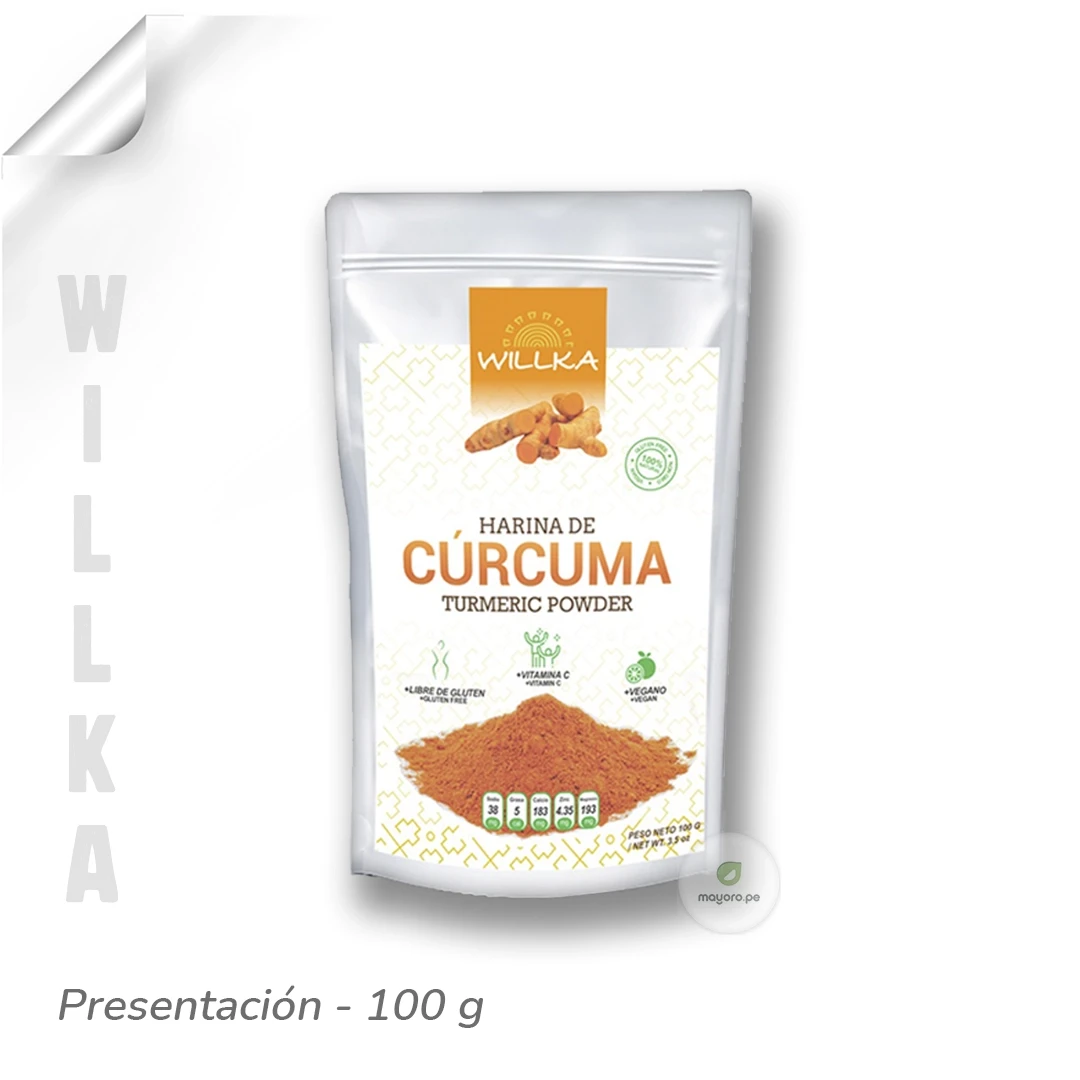 Harina de Cúrcuma | 100 gr | 220 gr | Willka Foods
