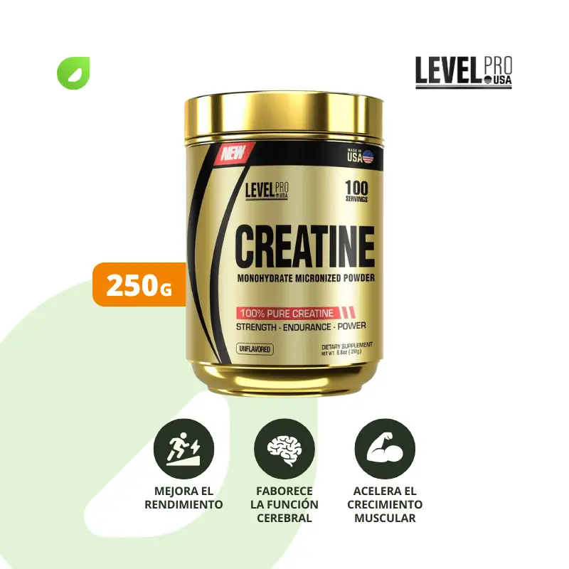 Creatina Micronizada Monohidratada | 500 gr – 200 servicios | LEVEL PRO