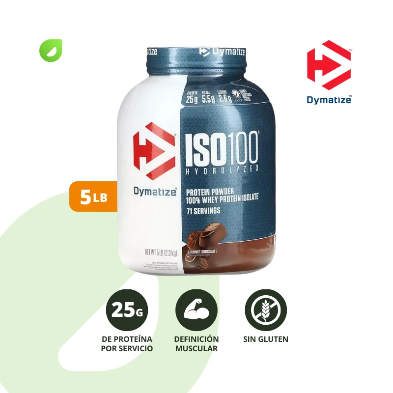 ISO 100® Proteína aislada | 2.3 kg (5 lb) ~ 71 Servicios | Dymatize