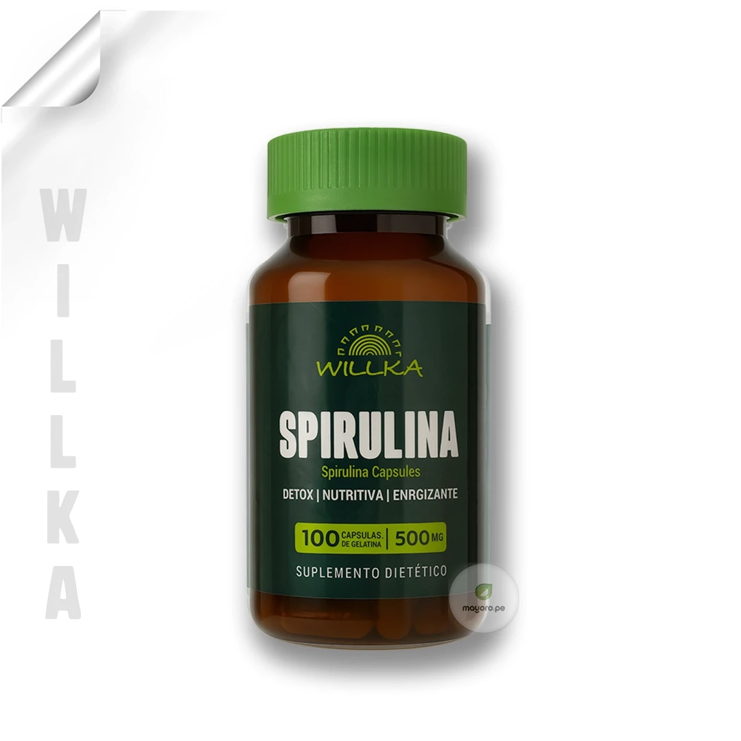 Spirulina | 100 cap - 500 mg | Willka Foods